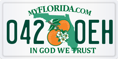 FL license plate 0420EH
