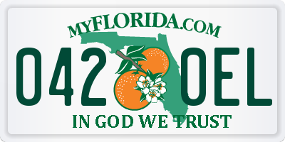 FL license plate 0420EL