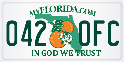 FL license plate 0420FC