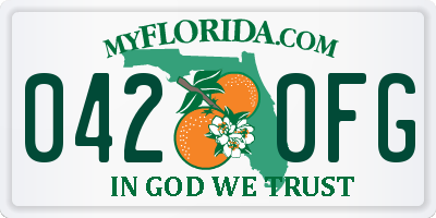 FL license plate 0420FG