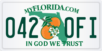 FL license plate 0420FI
