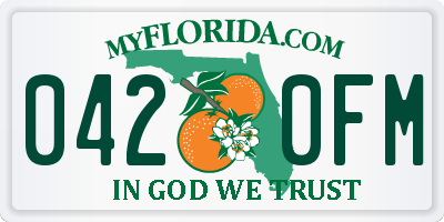 FL license plate 0420FM