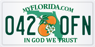 FL license plate 0420FN