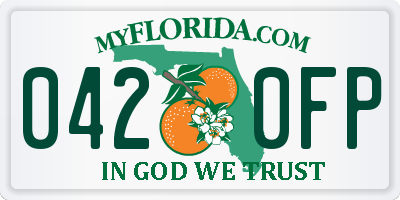 FL license plate 0420FP