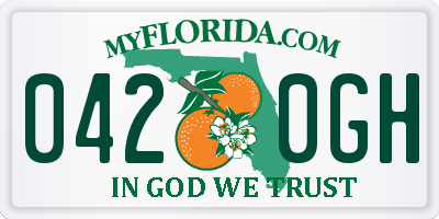 FL license plate 0420GH