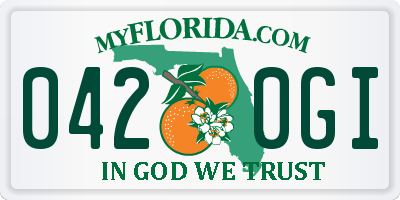 FL license plate 0420GI
