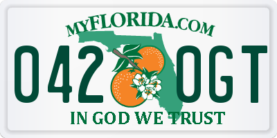 FL license plate 0420GT