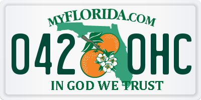 FL license plate 0420HC