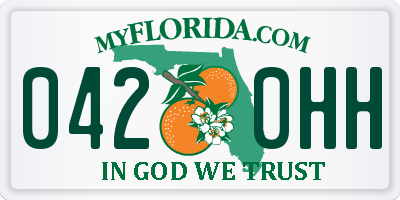 FL license plate 0420HH