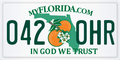 FL license plate 0420HR