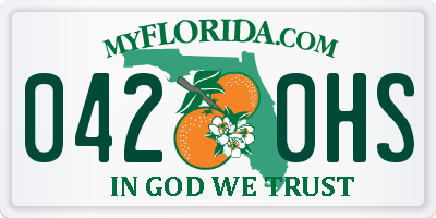 FL license plate 0420HS