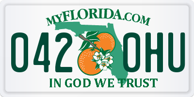 FL license plate 0420HU