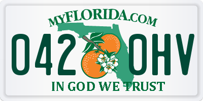 FL license plate 0420HV