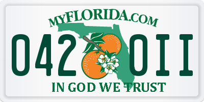 FL license plate 0420II