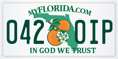 FL license plate 0420IP