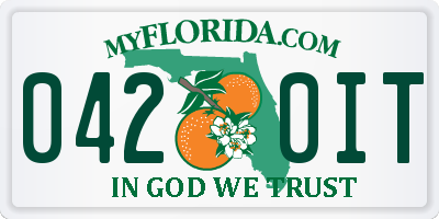 FL license plate 0420IT