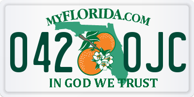 FL license plate 0420JC