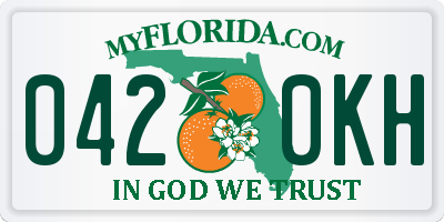 FL license plate 0420KH