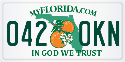 FL license plate 0420KN