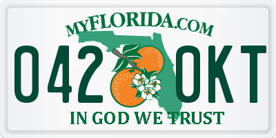 FL license plate 0420KT