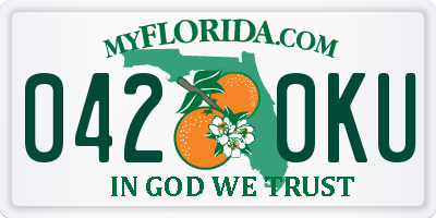 FL license plate 0420KU