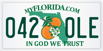 FL license plate 0420LE