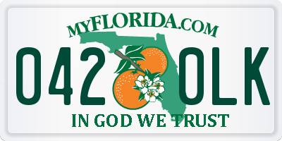 FL license plate 0420LK