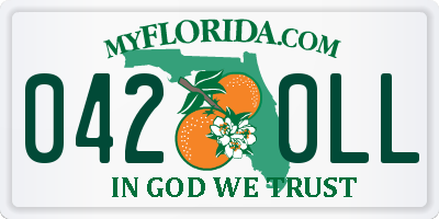 FL license plate 0420LL