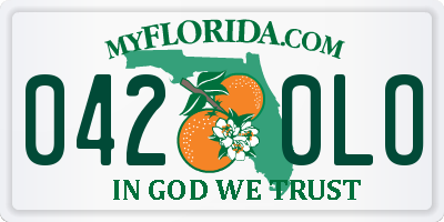 FL license plate 0420LO