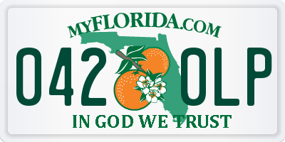 FL license plate 0420LP