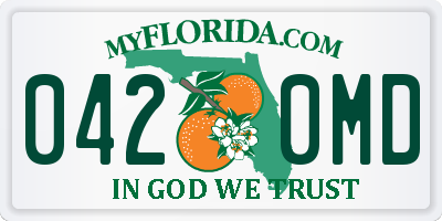FL license plate 0420MD