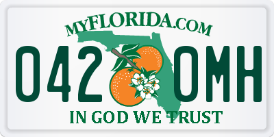FL license plate 0420MH