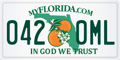 FL license plate 0420ML