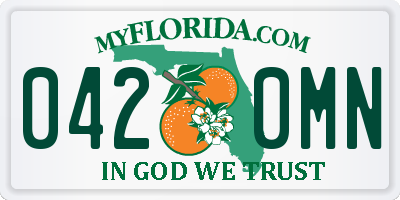 FL license plate 0420MN