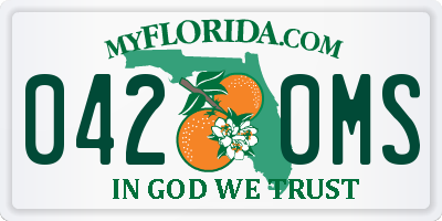 FL license plate 0420MS