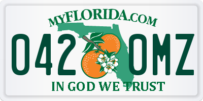 FL license plate 0420MZ