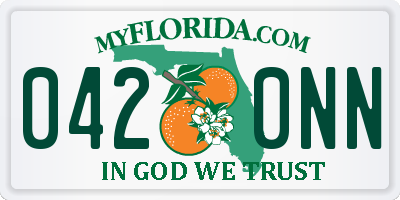FL license plate 0420NN