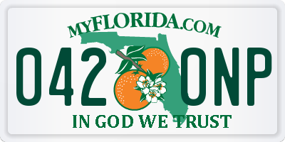 FL license plate 0420NP