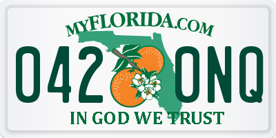 FL license plate 0420NQ