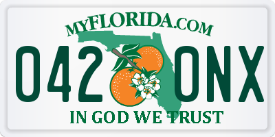 FL license plate 0420NX