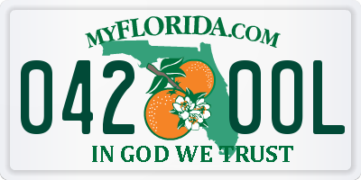 FL license plate 0420OL