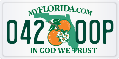 FL license plate 0420OP