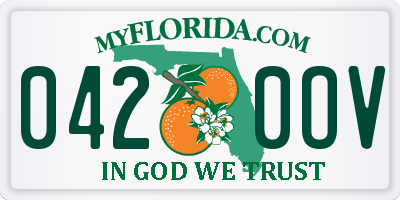 FL license plate 0420OV
