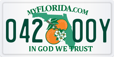 FL license plate 0420OY