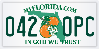 FL license plate 0420PC