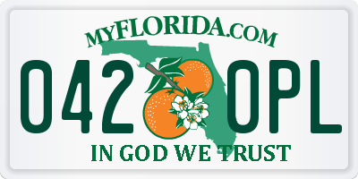 FL license plate 0420PL