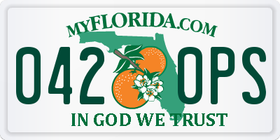 FL license plate 0420PS