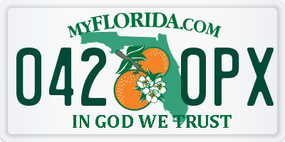FL license plate 0420PX