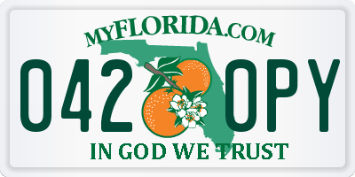 FL license plate 0420PY