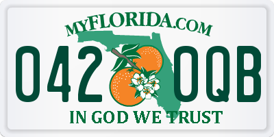 FL license plate 0420QB